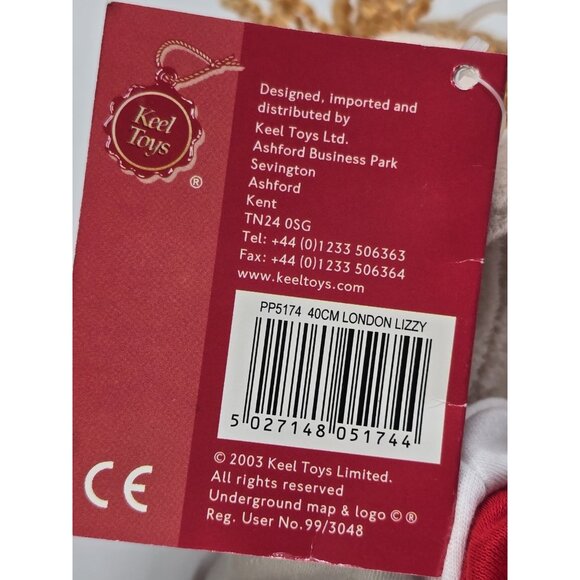 Keel Toys 40CM Underground LONDON LIZZY Plush Doll 2003 Vintage Rare - Picture 6 of 16